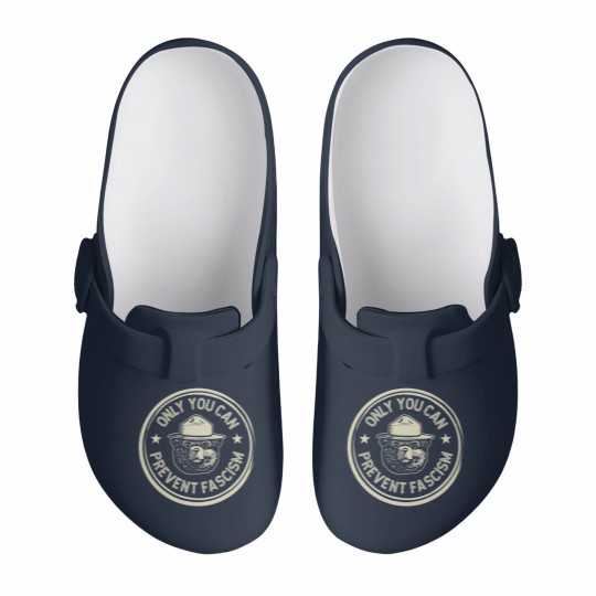 Discover Vintage Smokey The Resist Bear Only You Can Prevent Fascism Unisex Slip On Clogs