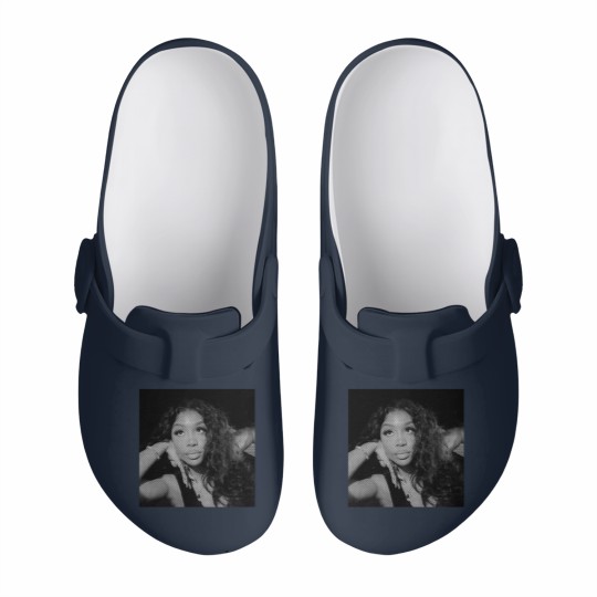 Discover Graphic "S-Z-A" Black n White RnB Printed Slip On Clogs
