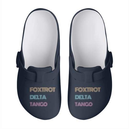 Discover Subtle Anti Trump Slip On Clogs, Foxtrot Delta Tango Slip On Clogs, Political Protest Slip On Clogs