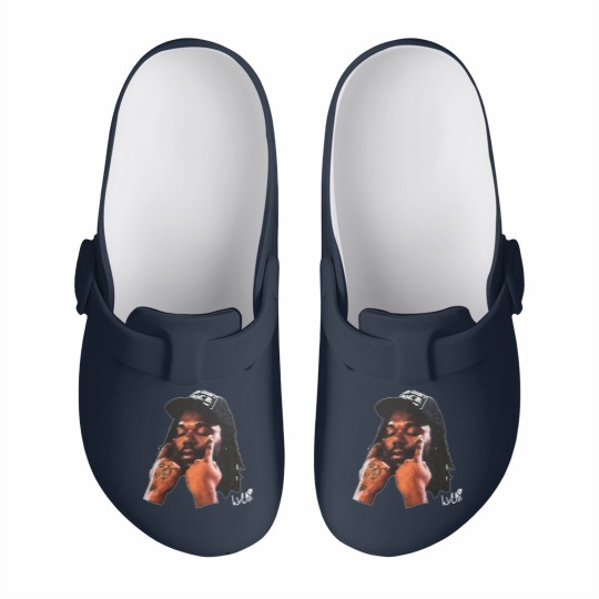 Discover Lucki - Graphic Slip On Clogs, Rap Slip On Clogs, Vintage Style Rap Slip On Clogs, Hip Hop Slip On Clogs