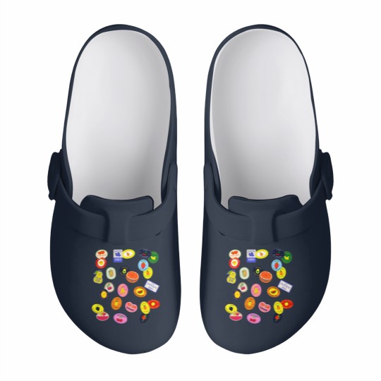 Discover Comfort Colors Fruit Sticker Slip On Clogs, Summer Graphic Slip On Clogs