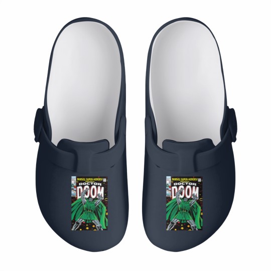 Discover Dr. Dooom Slip On Clogs, 90's style, Comic Slip On Clogs
