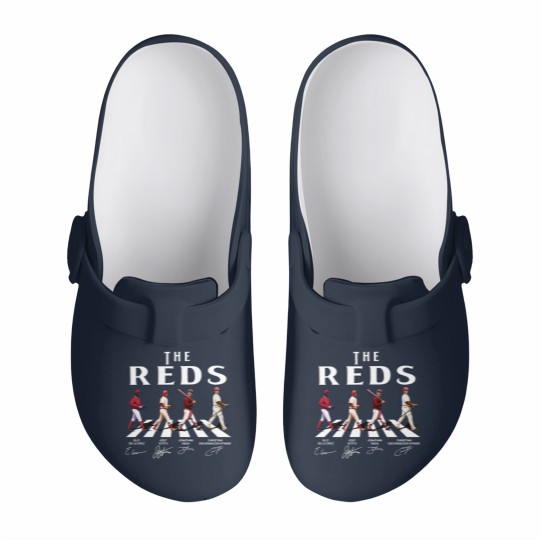 Discover Reds Walking Abbey Road Signatures Baseball Slip On Clogs, Elly De La Cruz, Votto, Jonathan India