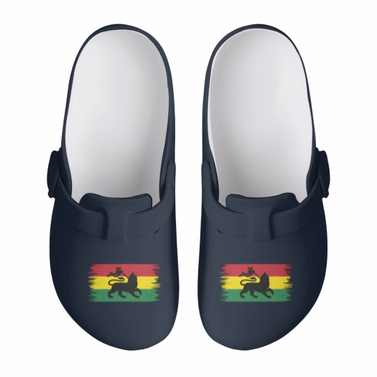 Discover Rasta Lion Slip On Clogs, Reggae Slip On Clogs, Unisex One Love Slip On Clogs, Marley Slip On Clogs, Lion of Judah Slip On Clogs, Vintage Reggae Music Slip On Clogs, Irie 420 Slip On Clogs