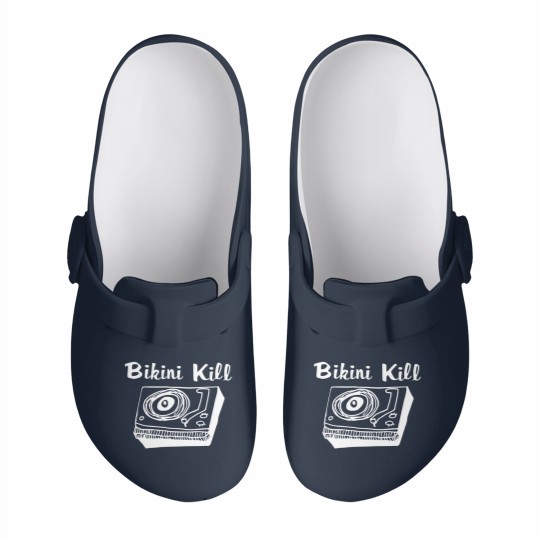 Discover Bikini Kill Logo - Black Slip On Clogs