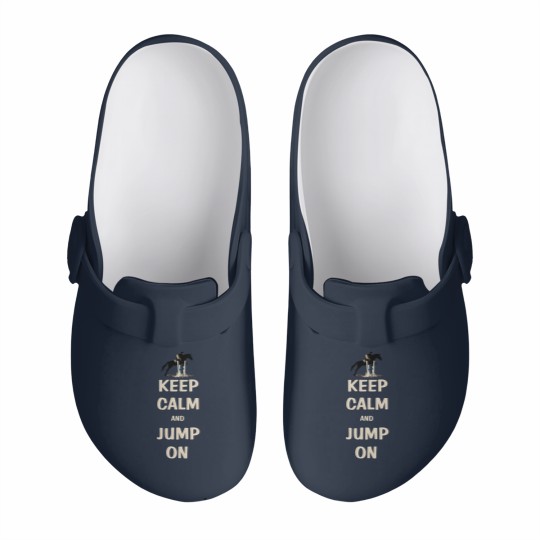 Discover Keep Calm and Jump On Horse Slip On Clogs