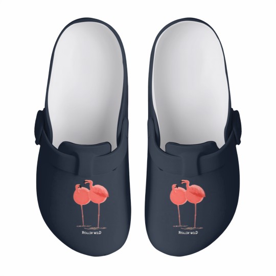 Discover Rollin' Wild - Flamingos Slip On Clogs