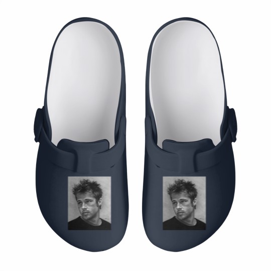 Discover Brad Pitt drawing Classic Unisex Slip On Clogs