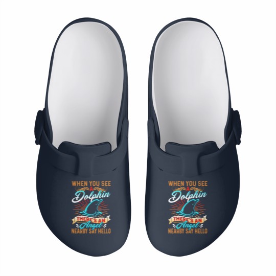 Discover Dolphin Slip On Clogs - Dolphin Angel Slip On Clogs Slip On Clogs