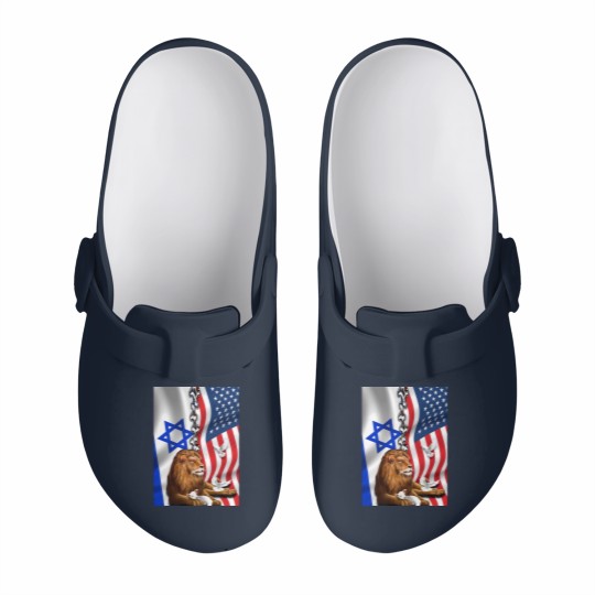 Discover American Israel Israeli Flag, Lion Of Judah American Israeli Flag Slip On Clogs