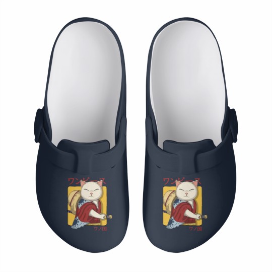 Discover Samurai Neko - Samurai Cat - Slip On Clogs
