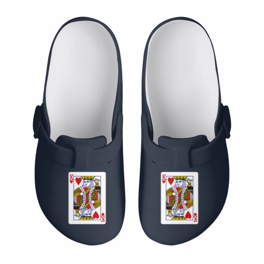 Discover King of Hearts Playing Card Slip On Clogs