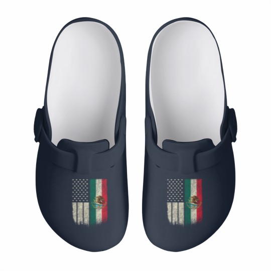 Discover Mexican American Patriot Mexican American Flag Slip On Clogs