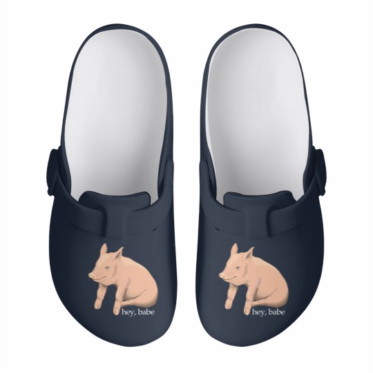 Discover Hey Babe Cute Pig Pun Slip On Clogs