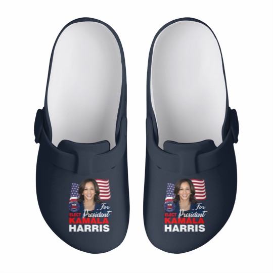Discover KAMALA HARRIS FOR PRESIDENT Slip On Clogs
