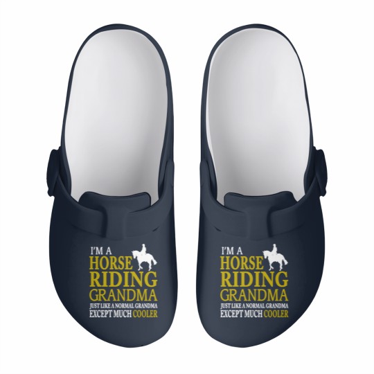 Discover I'm A Horse Riding Grandma Slip On Clogs