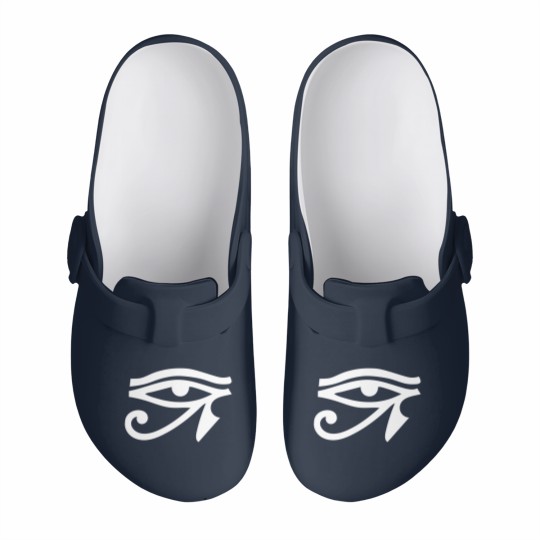 Discover Eye Ra Horus Black Slip On Clogs