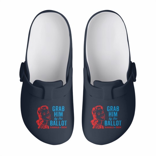 Discover Grab Him By The Ballot Kamala 2024 Funny Harris Election Slip On Clogs