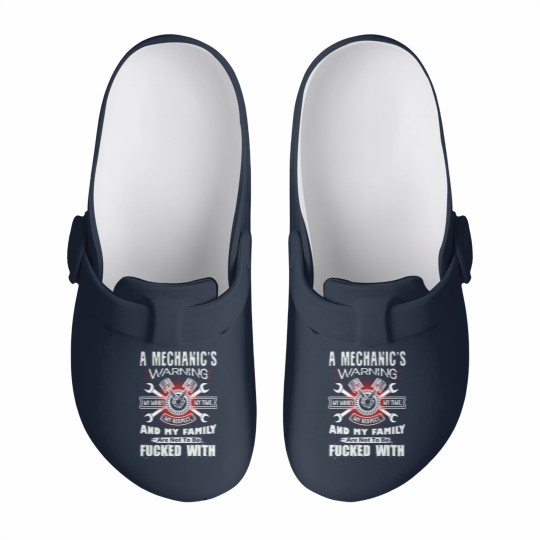 Discover Mechanic's Warning Slip On Clogs