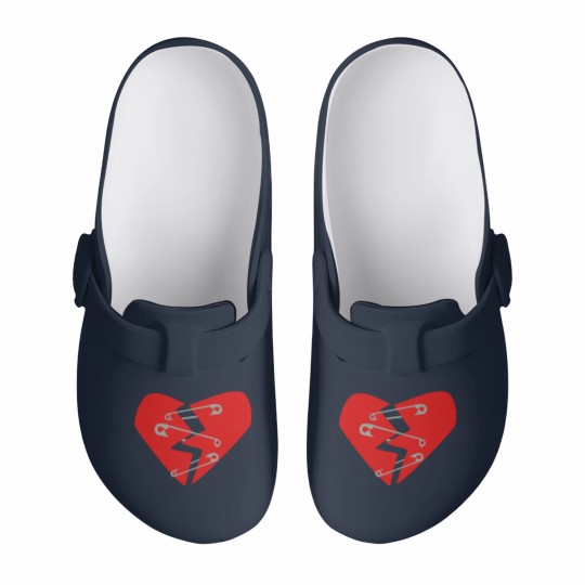 Discover Broken Heart Slip On Clogs