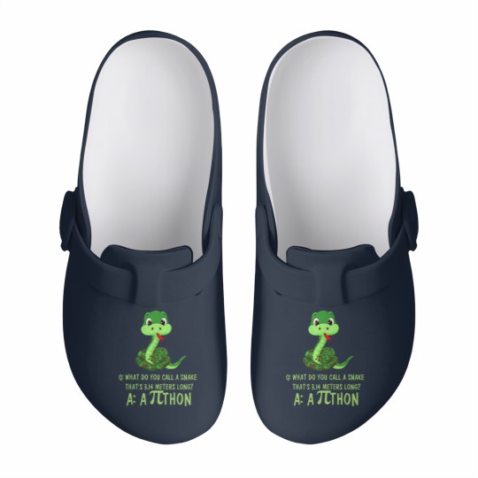 Discover Python Pithon Pi Symbol Happy Pi Day Slip On Clogs Math