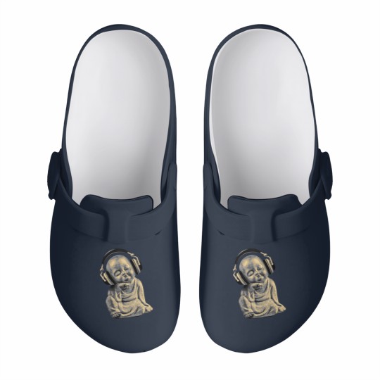 Discover Buddha Headphones Slip On Clogs Buddhist Monk DJ Slip On Clogs