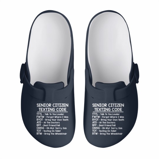 Discover Senior Citizen Texting Codes Slip On Clogs
