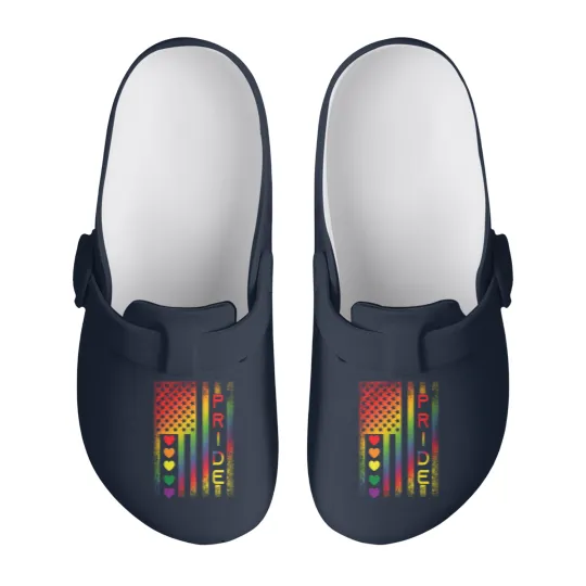 Discover Pride American Flag Slip On Clogs