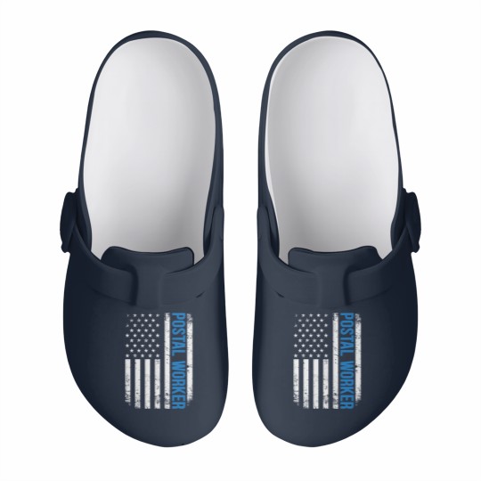 Discover American Postal Worker USA Flag 4th of July Slip On Clogs