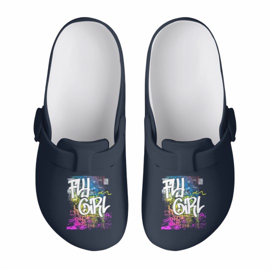 Discover Fly Girl 80s 90s Rap Old School Hip Hop Graffiti Slip On Clogs