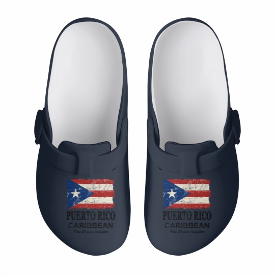 Discover Puerto Rico Flag - Vintage Look Slip On Clogs