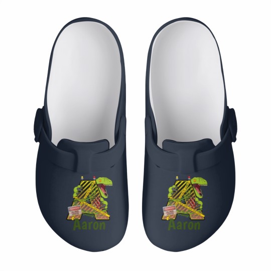Discover Jurassic Alphabet | Initial Letter Custom Name | A Slip On Clogs