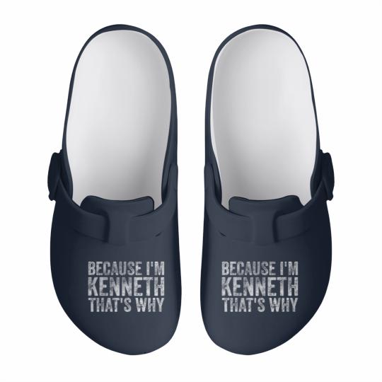 Discover Funny Personalized Name Because I'm Kenneth That's Slip On Clogs