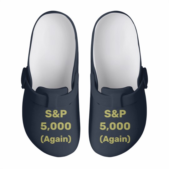 Discover S&P 5,000 Again Level Stock Market Index Slip On Clogs