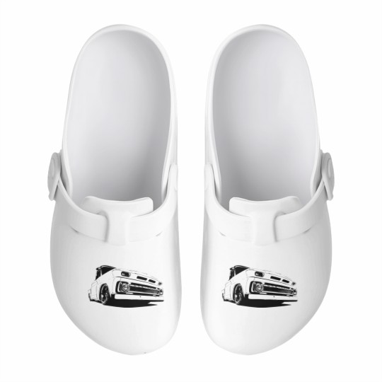 Discover 1965 Chevy C-10 Pickup - stylized monochrome - C 10 - Slip On Clogs