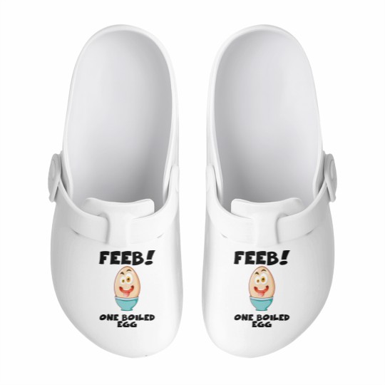 Discover Feeb...One Boiled Egg - Egg - Slip On Clogs