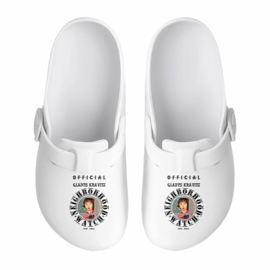 Discover "Vintage" Gladys Kravitz Neighborhood Watch - Whimsical Bewitched Fan Art | Essential Garden Flags Slip On Clogs