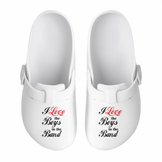 Discover I Love the Boys in the Band Slip On Clogs