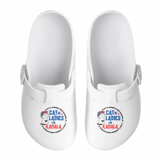Discover Cat Lady For Kamala Slip On Clogs, Childless Cat Ladies, Kamala Harris 2024 Slip On Clogs