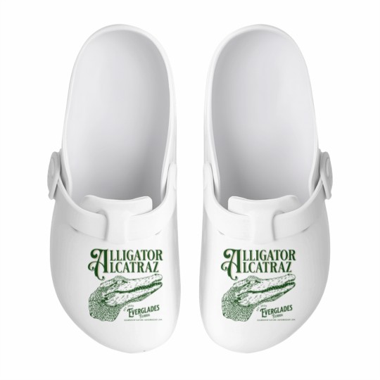 Discover Alligator Alcatraz Slip On Clogs, Everglades Florida Parody,  Swamp Humor Slip On Clogs, Dark Humor Slip On Clogs