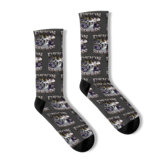 Discover Deion Sanders Ravens Vintage 90's Style Socks