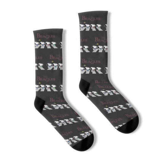Discover The Beagles Abbey Road Inspired Socks, Snoopy Socks