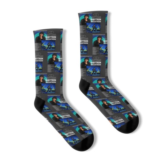 Discover Vintage Bootleg Inspired Babytron - Megatron, Graphic Unisex Album Socks