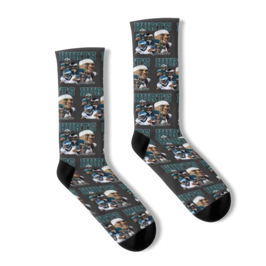 Discover Vintage Jalen Hurts Socks, Jalen Hurts Socks, Football Fan Gifts