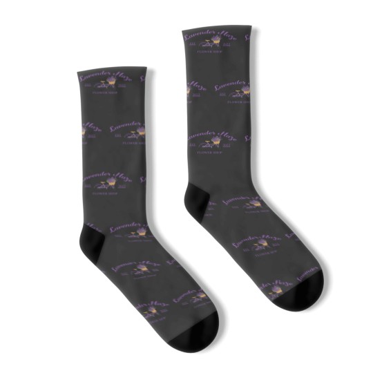 Discover Lavender Haze Embroidered Socks, Embroidered Crewneck