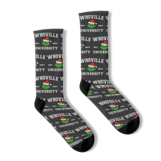 Discover Christmas Whoville University Est. 1957 Socks - Holiday Gift