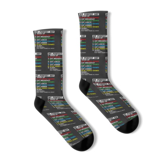 Discover My Perfect Day Video Games Socks