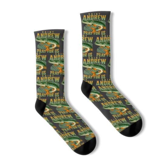 Discover st andrew patron saint of fishing fisherman catholic saint Socks