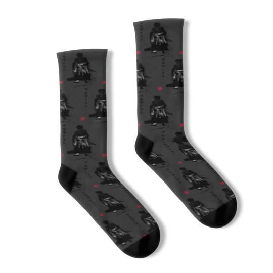 Discover Immortal Samurai sumi-e Socks