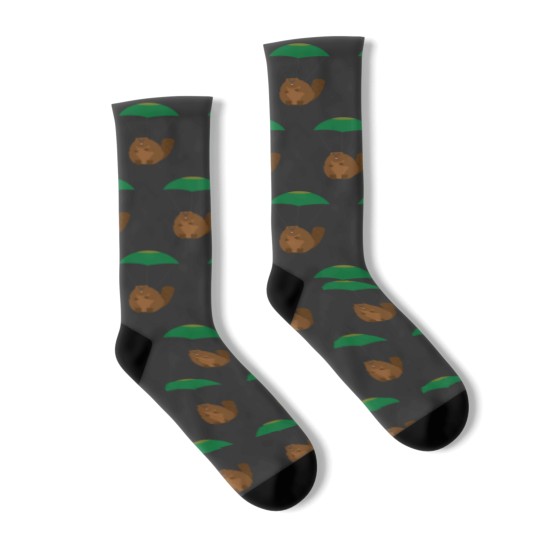 Discover Parachuting Beaver Socks